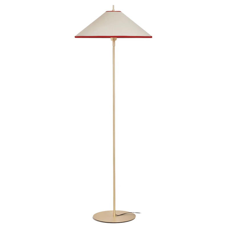Tafta Gulvlampe Ø52 cm, Rød / Off-white