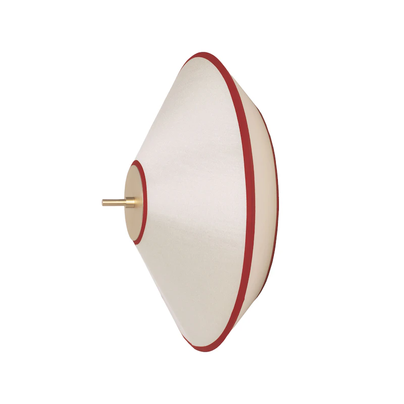 Tafta Vegglampe Ø40 cm, Rød / Off-white