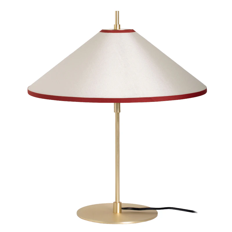 Tafta Bordlampe Ø40 cm, Rød / Off-white